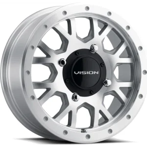 Vision Wheel ATV – GV8 INVADER – Polished – 15″x6″ 12mm – Summer Wheels – GV8BLC156156ACM40NCC